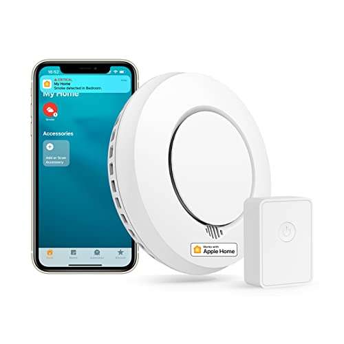 Détecteur De Fumée Connecté Meross Wi-Fi - Double Capteur, Alerte APP, Compatible HomeKit/Alexa
