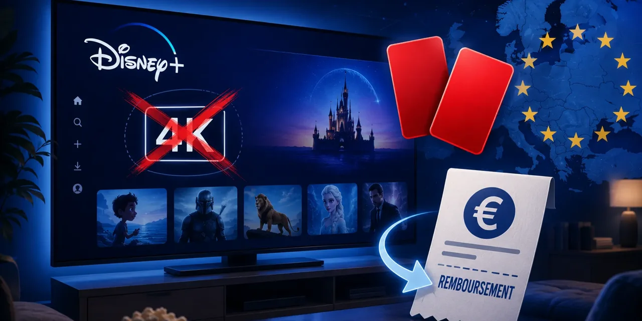 Disney+ prive des abonnés Premium de la 4K en Europe : double carton rouge et comment réclamer un remboursement