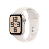 Apple Watch SE (2ᵉ Génération) 40 mm GPS avec Boîtier en Aluminium lumière stellaire et Bracelet Sport lumière stellaire (S/M)