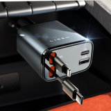 Chargeur Voiture LISEN Rétractable 69W USB-C