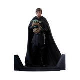 Figurine Diamond Select Toys Diamond Star Wars Premier Collection: The Mandalorian - Luke Skywalker and Grogu Statue