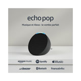 Echo Pop (Nouvelle génération) | Enceinte connectée Bluetooth et Wi-Fi compacte au son riche, avec Alexa | Anthracite