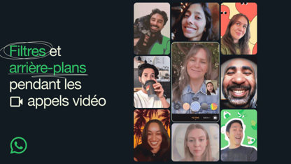 WhatsApp déploie des filtres et arrière-plans pour les appels vidéo