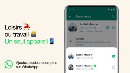 Le Saviez-Vous ? WhatsApp a introduit les comptes multiples