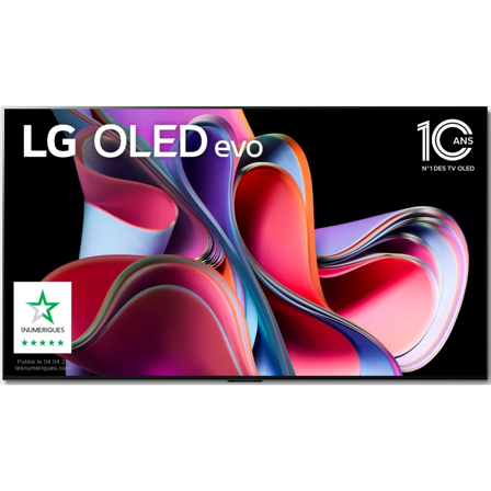 TV OLED Evo LG OLED55G3 139 cm 4K UHD Smart TV 2023 Noir et Argent