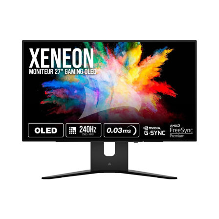 Corsair XENEON 27QHD240 OLED 27 Pouces - 2560 x 1440, 240Hz, 1ms, FreeSync Premium, HDR10, DisplayPort, HDMI, USB-C