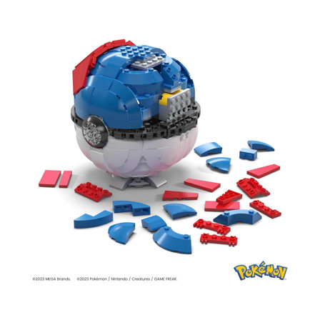 Mega Pokémon Figurine Action Pokéball Géante 12 cm,