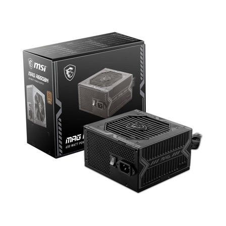 MSI MAG A650BN Bloc d'alimentation, Prise EU - 650W, Certifié 80 Plus Bronze, PSU ATX, Rail Unique 12V, Circuit CC vers CC, Ventilateur 120mm