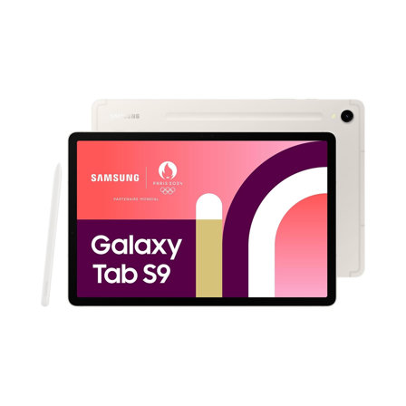 Tablette 11" Android Samsung Galaxy Tab S9  128Go de Stockage, Lecteur MicroSD, Wifi, S Pen Inclus