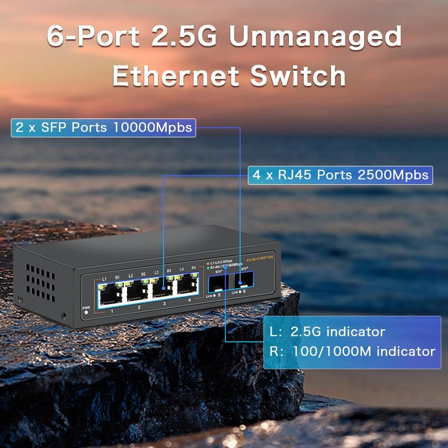 Davuaz Commutateur Ethernet 2.5G