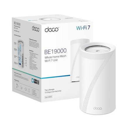 TP-Link Deco WiFi 7 Mesh BE19000 tri-Bande Deco BE85 - Pack de 1