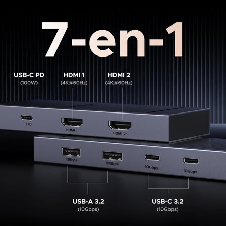 UGREEN Revodok Pro 207 10Gbps Hub USB-C