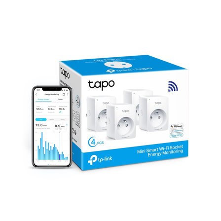 Pack de 4 Tapo P110 Prise Connectée WiFi, Suivi de consommation, 16A