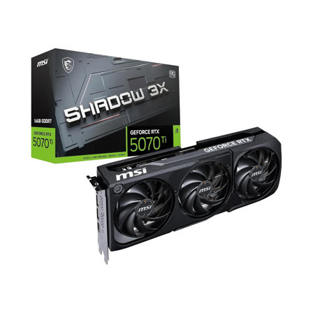 MSI NVIDIA GeForce RTX 5070 Ti 16G Shadow 3X OC -16 Go GDDR7