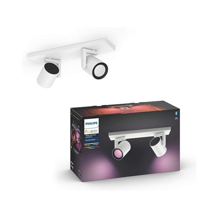 Spot Blanc Argenta x2 Philips Hue White & Color Ambiance - fonctionne avec Alexa, Google Assistant et Apple Homekit