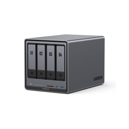 UGREEN NASync DXP4800 Plus, NAS 4 Baies, Intel Pentium Gold 8505 (5 cœurs), 8Go DDR5, 128Go SSD, 10GbE + 2,5GbE, 2 emplacements M.2 NVMe, HDMI 4K (sans Disque (DXP4800 Plus)