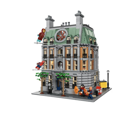 LEGO 76218 Marvel Décoration Avenger Le Saint des Saints avec Minifigurines Spider-Man et Iron Man