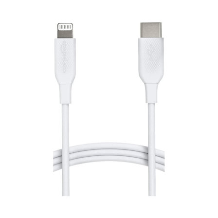 Amazon Basics Câble USB-2.0 type C vers Lightning (certifié MFi), 1.8 m, blanc