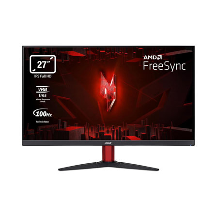Écran PC Gaming Acer Nitro KG272Ebmiifx - 27" Full HD, 100Hz (FreeSync, 1ms VRB, 250 Nits, Comfyview, BlueLightShield, 1xVGA/2xHDMI 1.4)