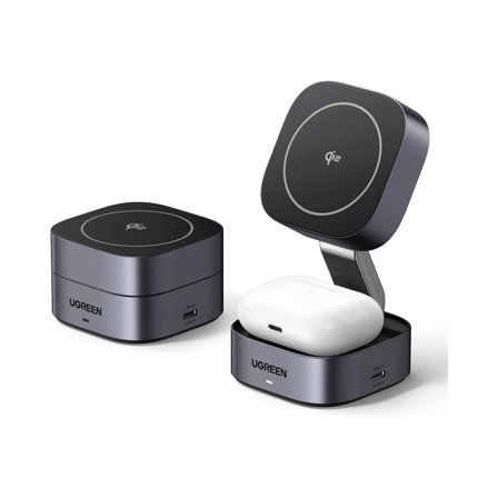 Chargeur Induction UGREEN MagFlow Qi2 15W 2 en 1 !