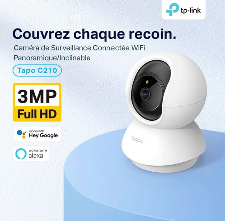 Caméra de surveillance TP-Link Tapo C210 2K UHD 3MP WiFi intérieure 360°