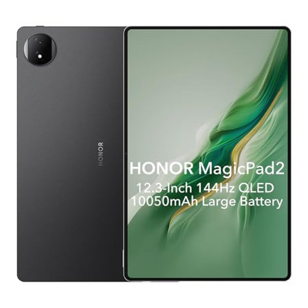Tablette HONOR MagicPad2 12GB 256GB, Batterie 10050mAh, 12.3 Pouces 144Hz OLED, 8 Haut-parleurs, Android 14, Tablette WiFi Google Service, Nero
