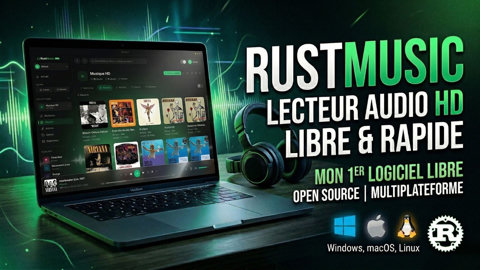 RustMusic : Mon 1er Logiciel Libre , Lecteur Musical HD Multiplateforme (Windows, macOS, Linux)