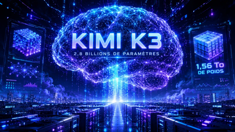 Moonshot met en ligne Kimi K3, un modèle d’IA géant de 2,8 billions de paramètres