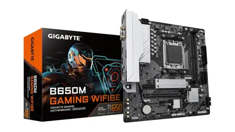 Carte Mère GIGABYTE B650M Gaming WIFI6E - AMD Ryzen Série 9000, jusqu'à 6400 MHz DDR5 (OC), 1xPCIe 4.0 M.2, LAN 2,5 GbE, WiFi 6E, USB 3.2 Gen 1