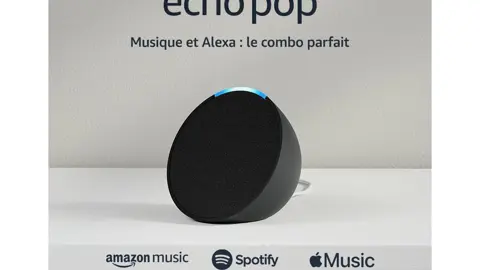 Echo Pop (Nouvelle génération) | Enceinte connectée Bluetooth et Wi-Fi compacte au son riche, avec Alexa | Anthracite
