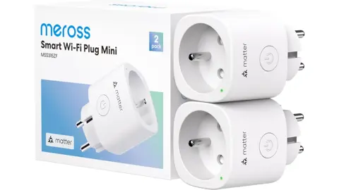 Meross Prise Connectée Matter (Type E), 16A Prise WiFi Compatible avec Apple HomeKit, Alexa, Google Home et Home Assistant