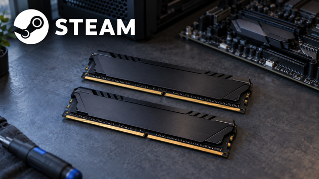 Steam : les 32 Go de RAM passent en tête, AMD se rapproche d’Intel