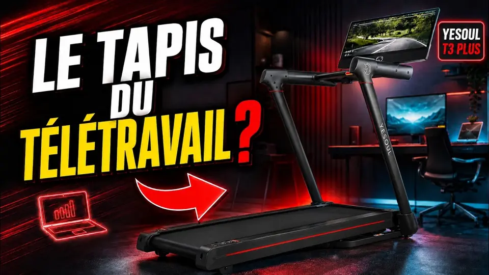 J'ai testé le Tapis de course Yesoul T3 PLUS, parfait pour les télétravailleurs !