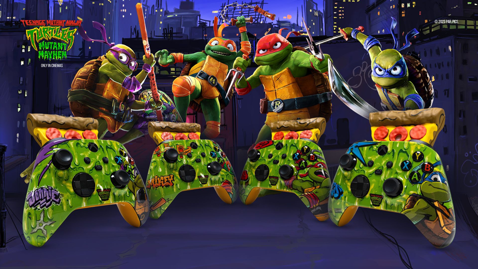 Xbox dévoile des manettes parfumées à la pizza pour le film "Ninja Turtles Teenage Years" !