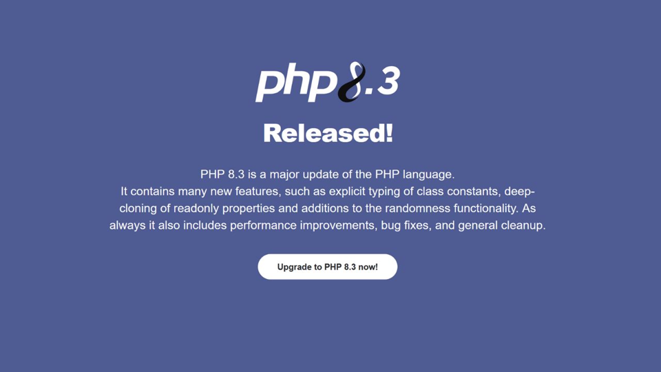 PHP 8.3 est là : Nouveautés et améliorations aux rdv !