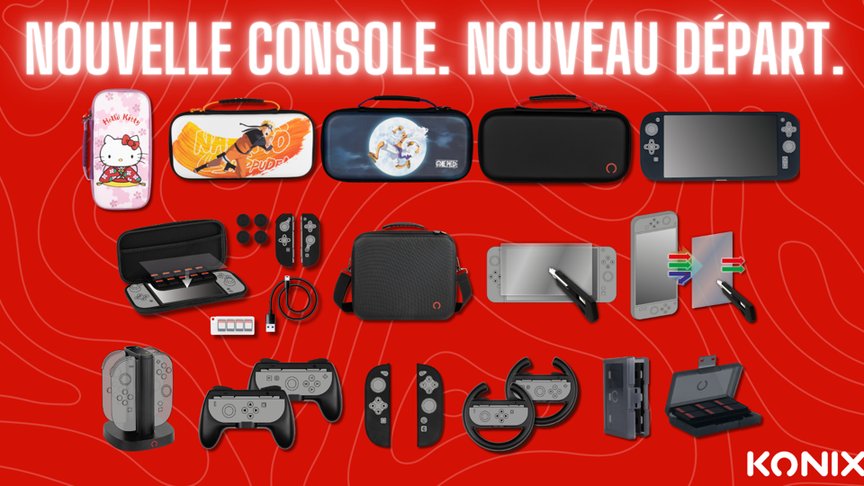 Konix, fournisseur français, dévoile ses housses et accessoires pour la Nintendo Switch 2