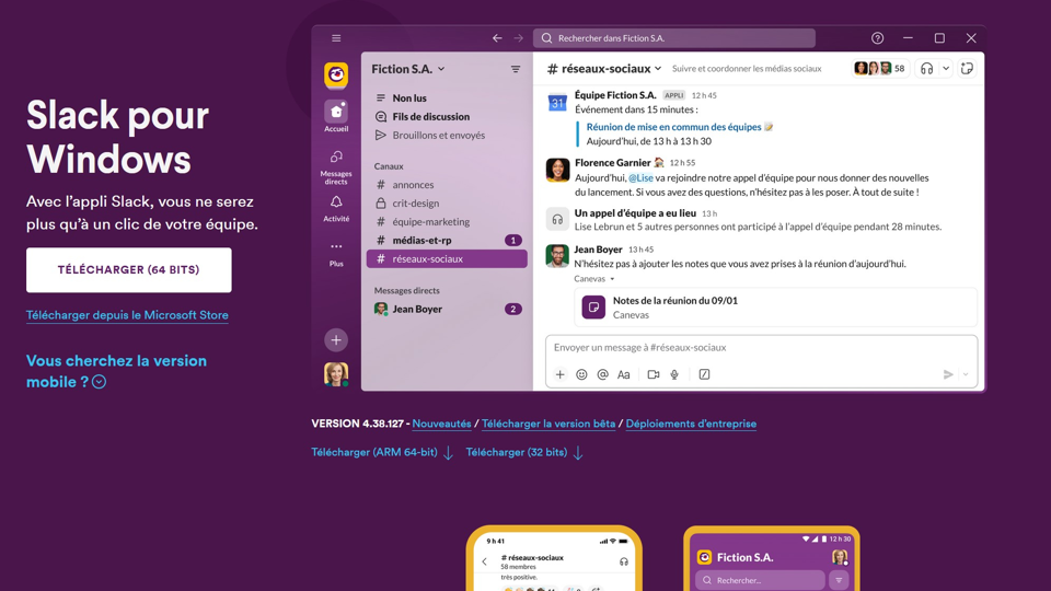 Slack lance une version beta compatible avec Windows sur Arm