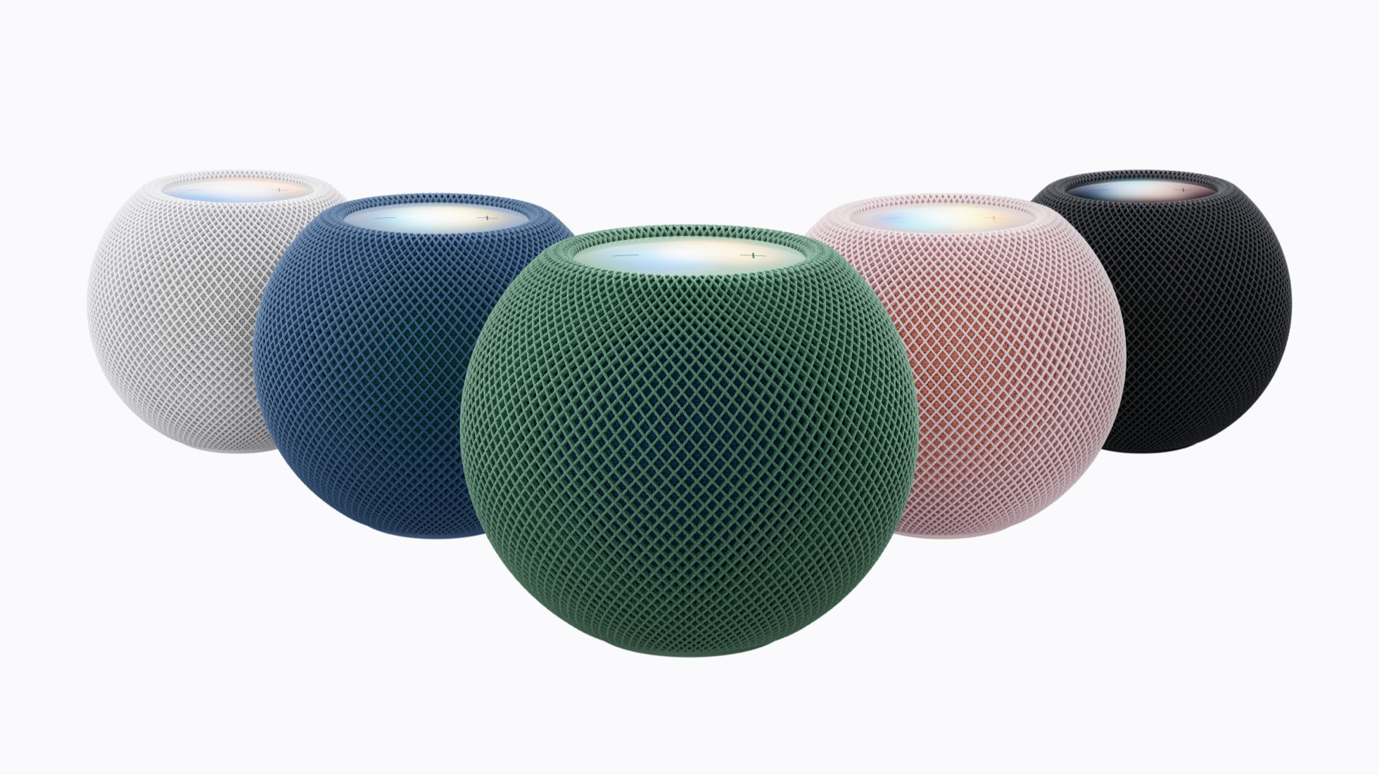 Les cinq couleurs du HomePod mini 2.