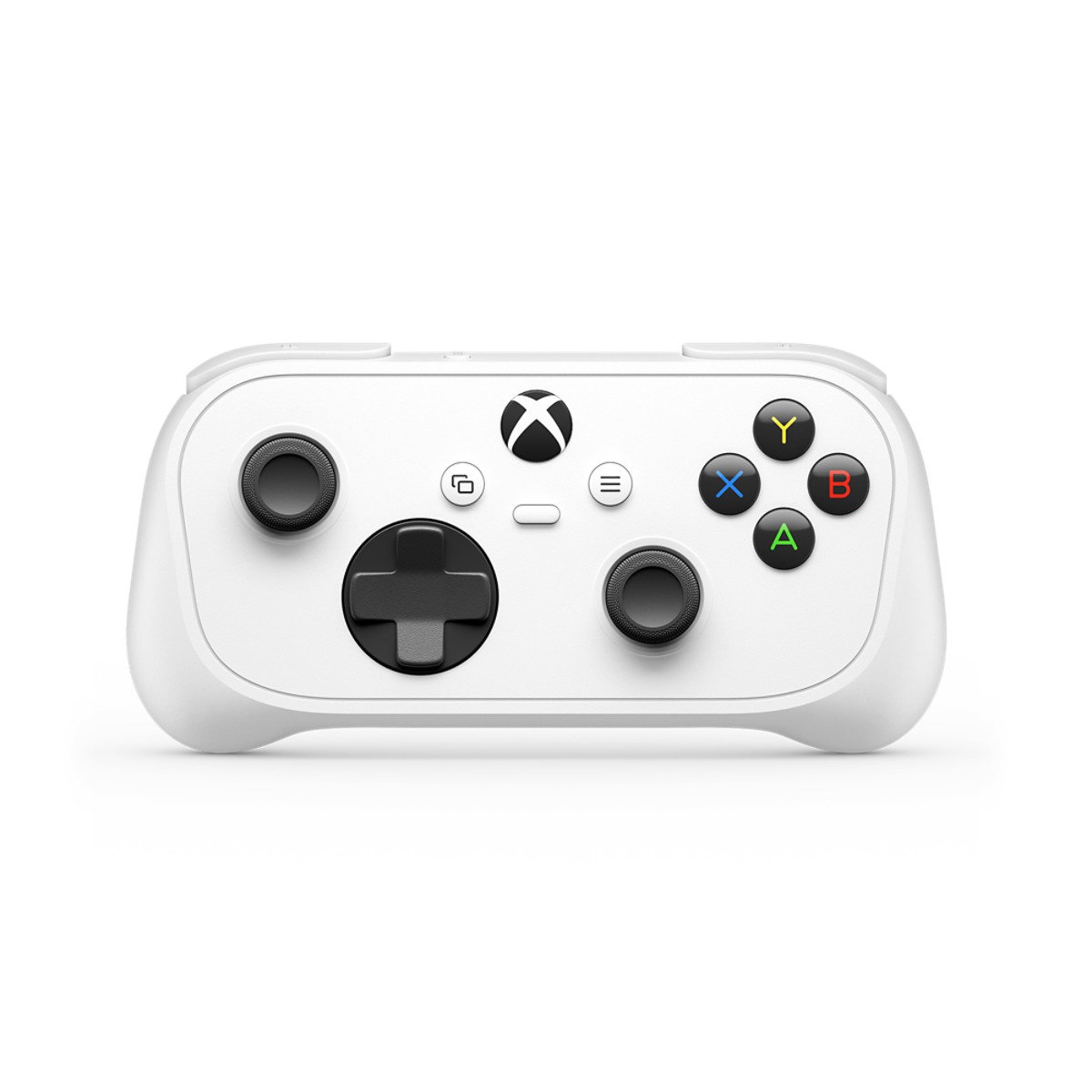 Vue officielle de face de la manette blanche Xbox Nano.